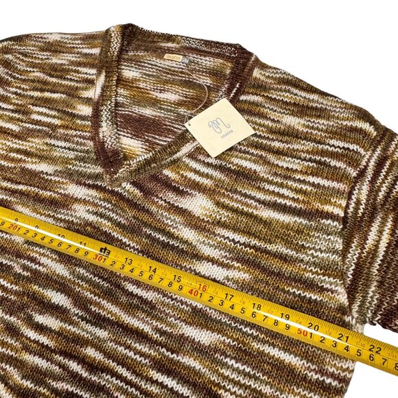 NWT Matta Merino Wool Sweater SZ M V-Neck Made In Peru Boho Cottage Cozy - Picture 7 of 12